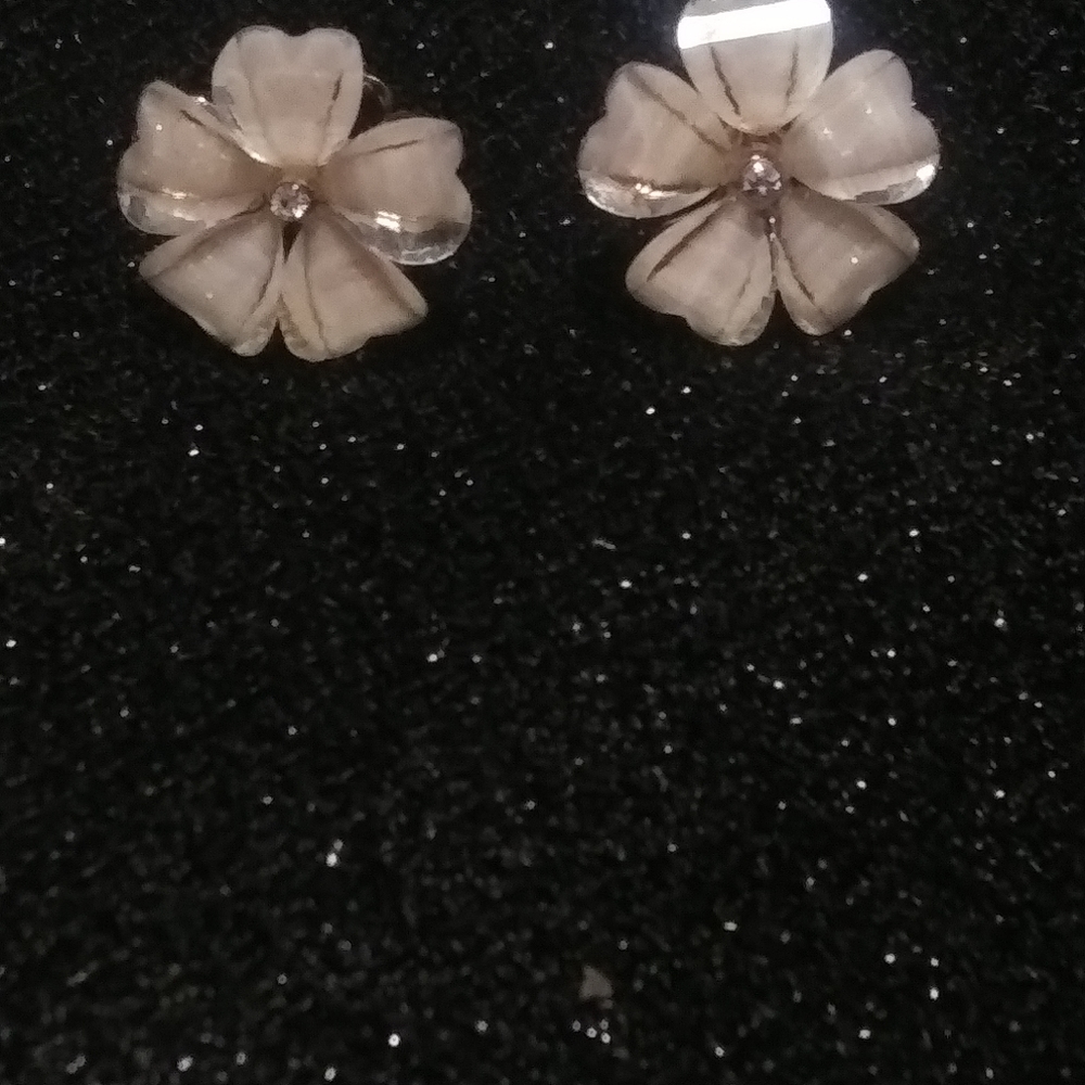 Glass Flower Earrings